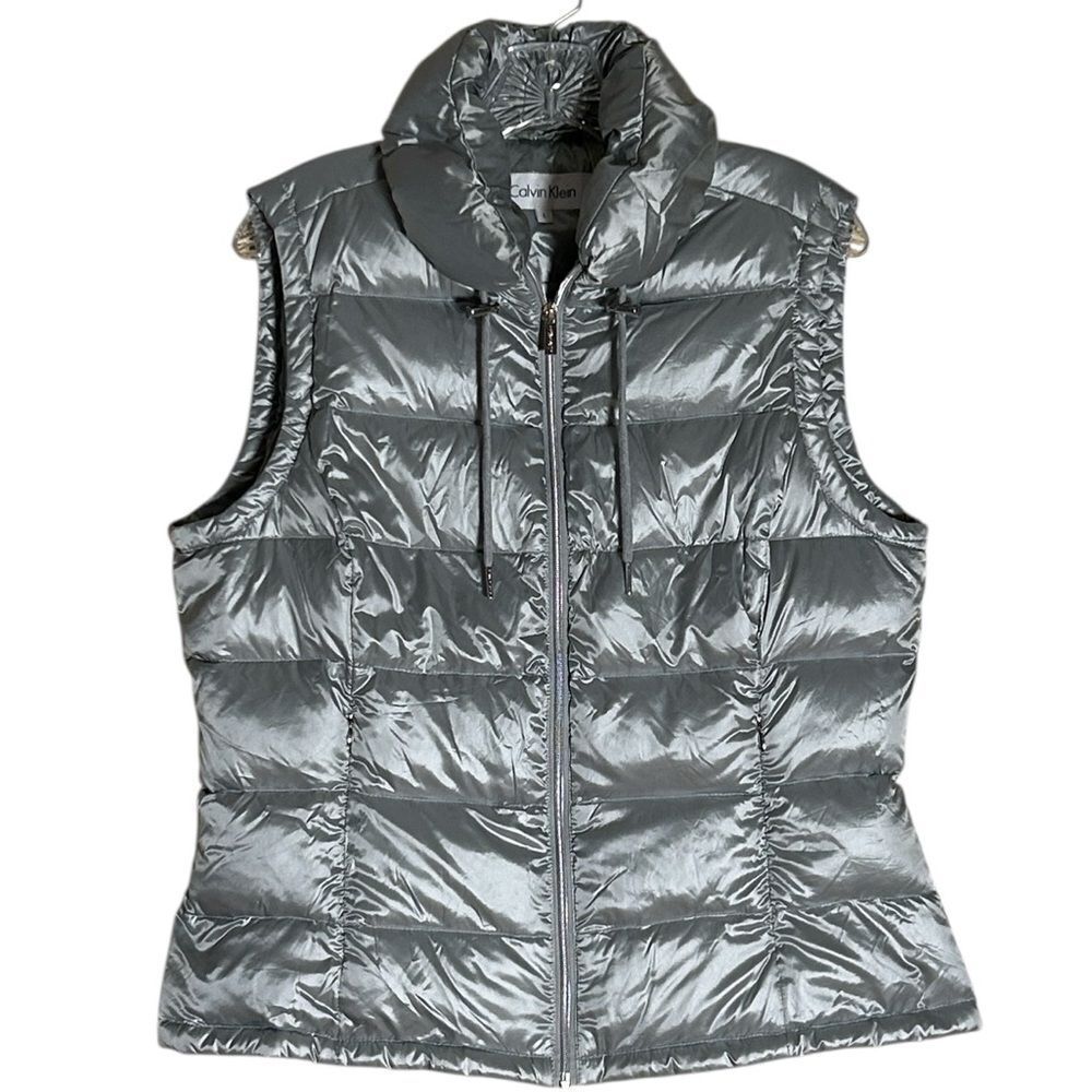 Calvin Klein Silver Down Puffer Vest